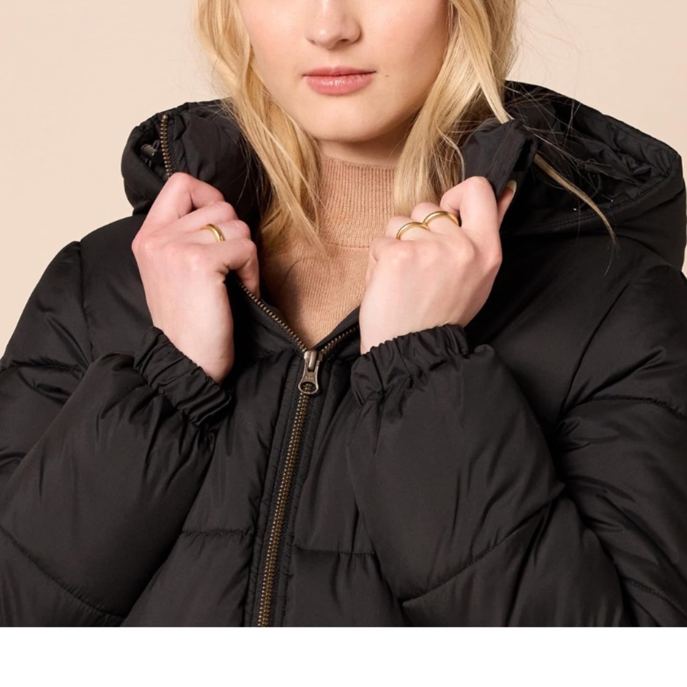🤍Women's Heavyweight Quilted Hooded Puffer Winter Jacket with Adjustable Waist🤍 - Picture 3 of 4